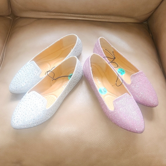 Set of Metallic Rhinestone Smoker Shoes! NEW! Rampage. 2 Pairs Blingy!! - Picture 15 of 16